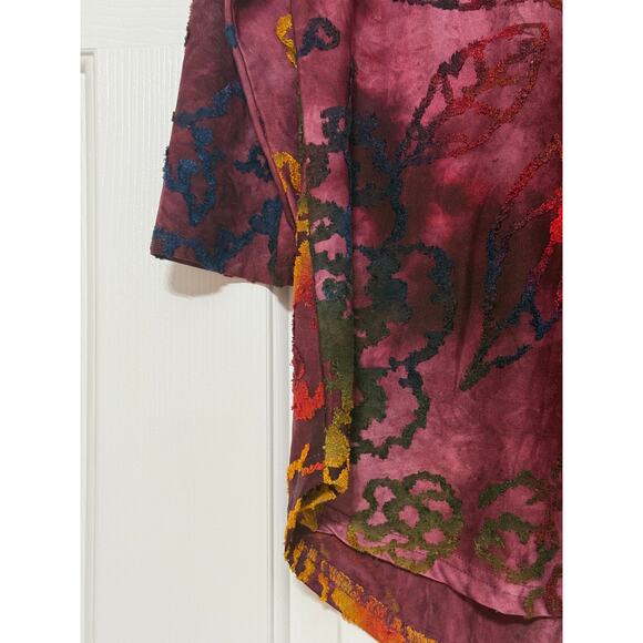 Caleesa Multi-Colored Abstract Batik Tunic, Size M - Picture 4 of 6